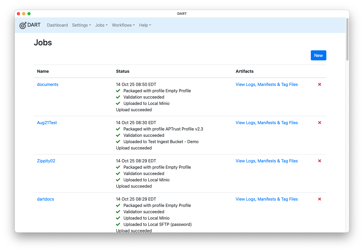 Jobs list